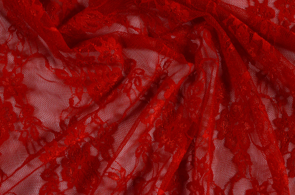 Stretch Plain Lace Red– Ann's Fabric Shop