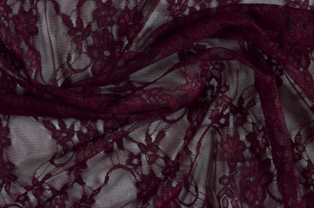 Stretch Plain Lace Burgundy– Ann's Fabric Shop